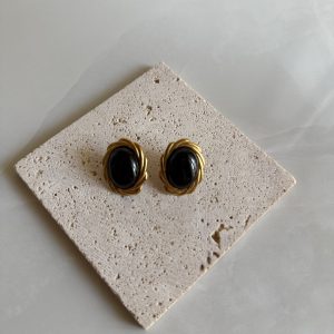 Lunara Black Earrings