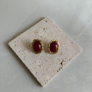 Lunara Red Earrings