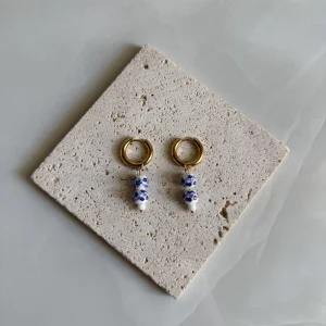 Blue Whisper Hoops
