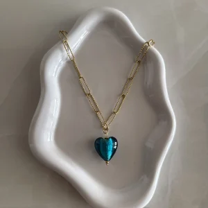 Cielo Navy Hearts Necklace